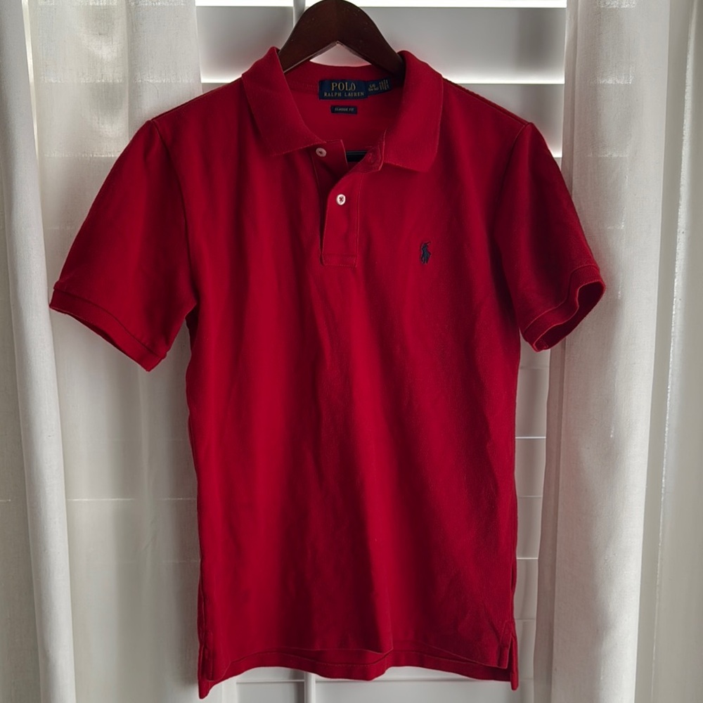Polo by Ralph Lauren Boys Red Classic Polo Shirt Size Large | Kids Polo Shirt